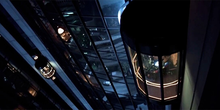 Scene from "True Lies" in the Bonaventure Hotel